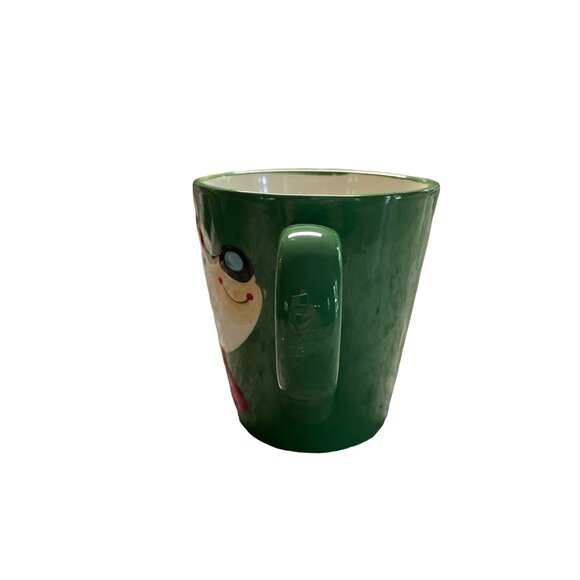 Christmas Holiday Polar Bear Latte Mug 15.5 Oz Green Red Ceramic - Picture 4 of 7